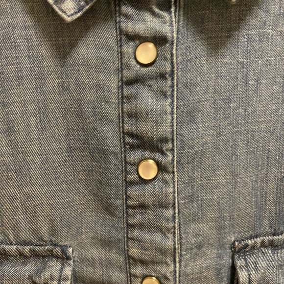 Boden Blue Long Sleeve Jean Collared Linen Blend Shirt Dress Size 6R - Picture 5 of 11